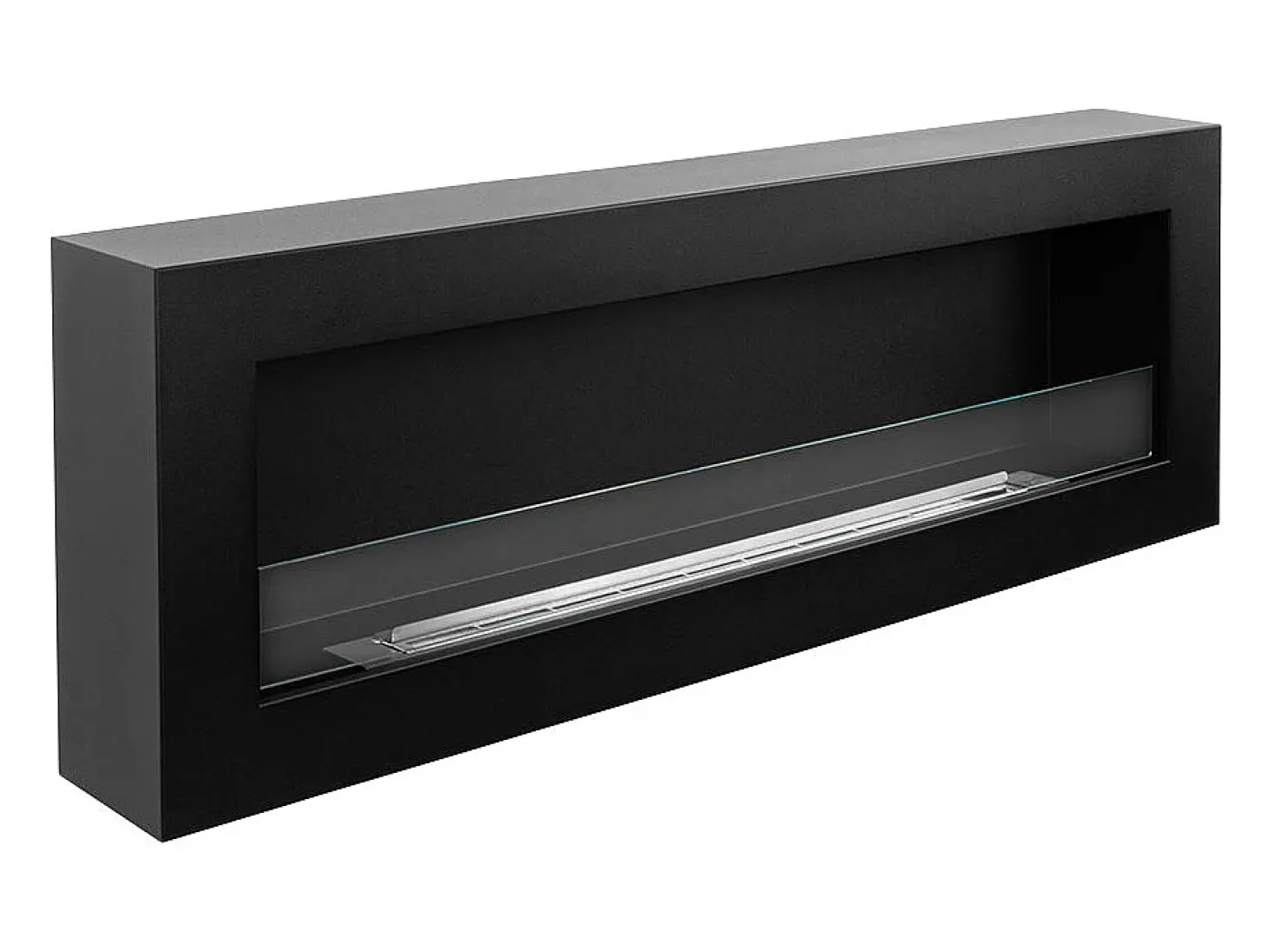 Chimenea de bioetanol de pared SIENA 120 negra 120x40