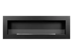 Chimenea de bioetanol de pared SIENA 120 negra 120x40