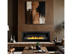 Chimenea de bioetanol de pared SIENA 120 negra 120x40