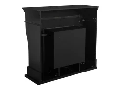 Chimenea de bioetanol de pie WASHINGTON, color negro (L111 x P43 x H99)