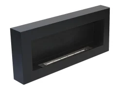 Chimenea de bioetanol de pared Siena Black, L 90 x P 12 x H 40