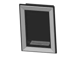 Chimenea de bioetanol empotrada Frame 550 SimpleFire con cristal negro