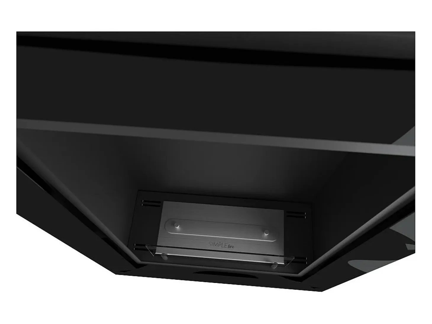 Chimenea de bioetanol empotrada Frame 550 SimpleFire con cristal negro