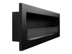 Chimenea de bioetanol empotrada en la pared biochimenea 120x40 LIVORNO 120 Negro