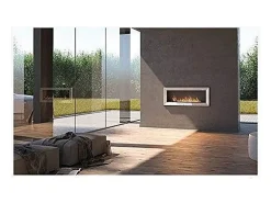 Chimenea de bioetanol empotrada Frame 1200 SimpleFire con cristal negro