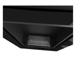 Chimenea de bioetanol Frame 550, color negro mate, empotrada en pared, sin cristal