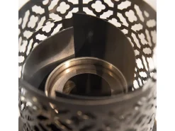 Chimenea de bioetanol TOLOSA Black Gold de sobremesa D20 x H49,5 para interior y exterior