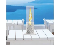Chimenea de bioetanol TOLOSA Black Gold de sobremesa D20 x H49,5 para interior y exterior