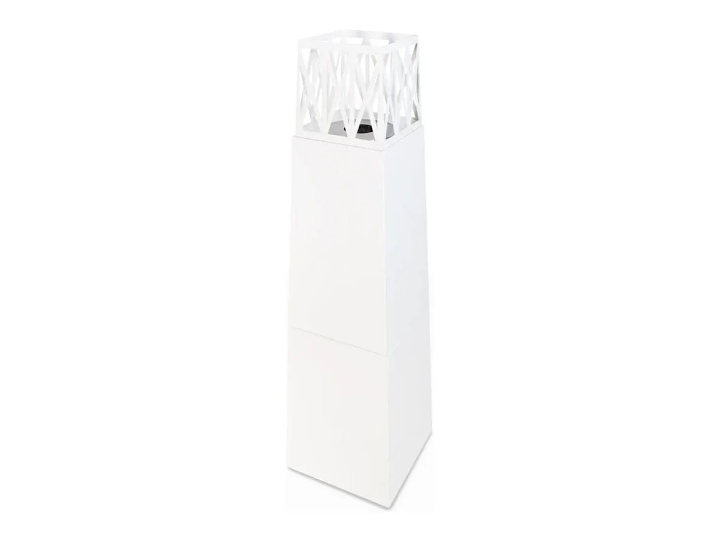 Chimenea de jardín de bioetanol para exterior Vulcano White 40x40x145