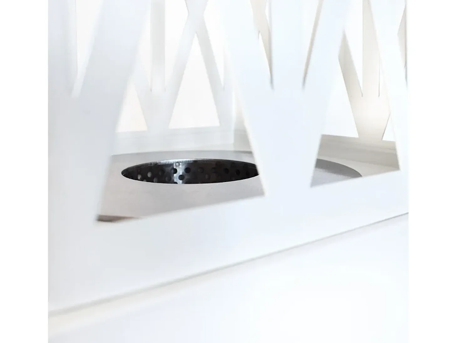 Chimenea de jardín de bioetanol para exterior Vulcano White 40x40x145