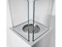 Chimenea de jardín de bioetanol para exterior Capri 110 blanca