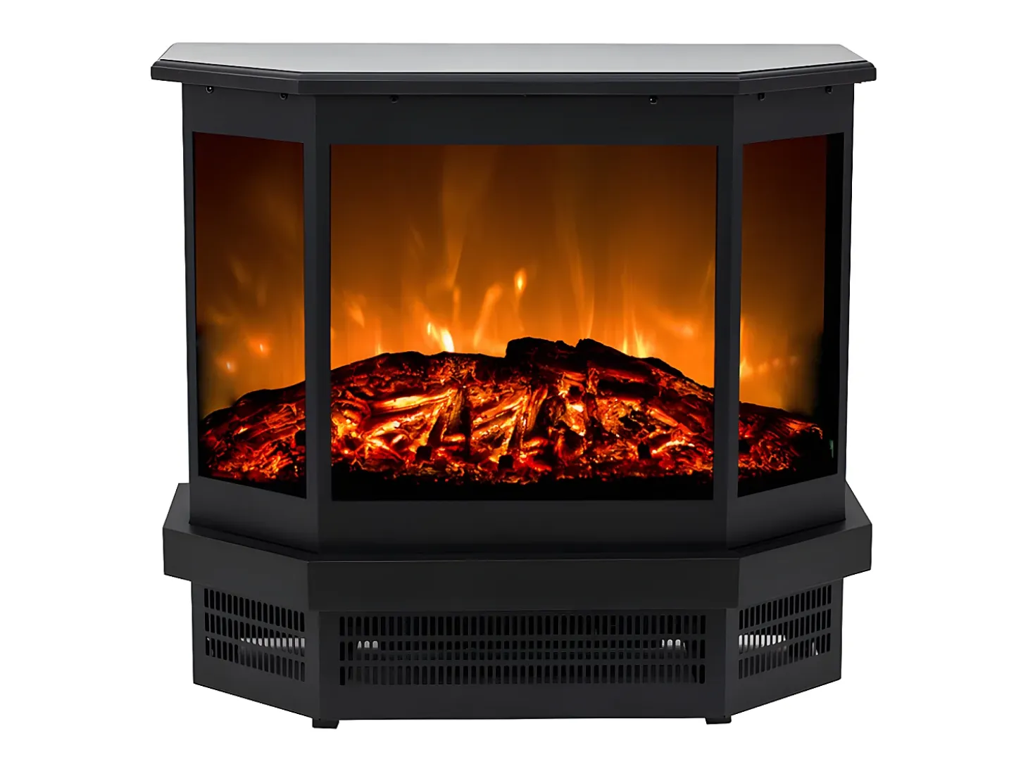 Chimenea eléctrica - Estilo retro - Independiente - An. 55,8 x Pr. 22,5 x Al. 51,6 cm - Negra - ETNA