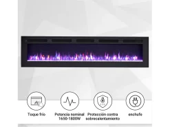 Chimenea eléctrica BALDERIA Leif 70 - 2 en 1 - negro