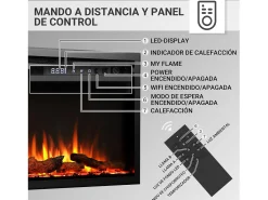 Chimenea eléctrica BALDERIA Atalanta 72 - Chimenea empotrable - Negro