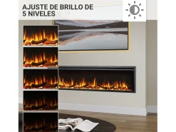 Chimenea eléctrica BALDERIA Atalanta 72 - Chimenea empotrable - Negro