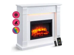 Chimenea eléctrica BALDERIA Hikaru - Chimenea de pie - Blanco