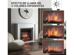 Chimenea eléctrica BALDERIA Calida 23 - Chimenea empotrable - Negro