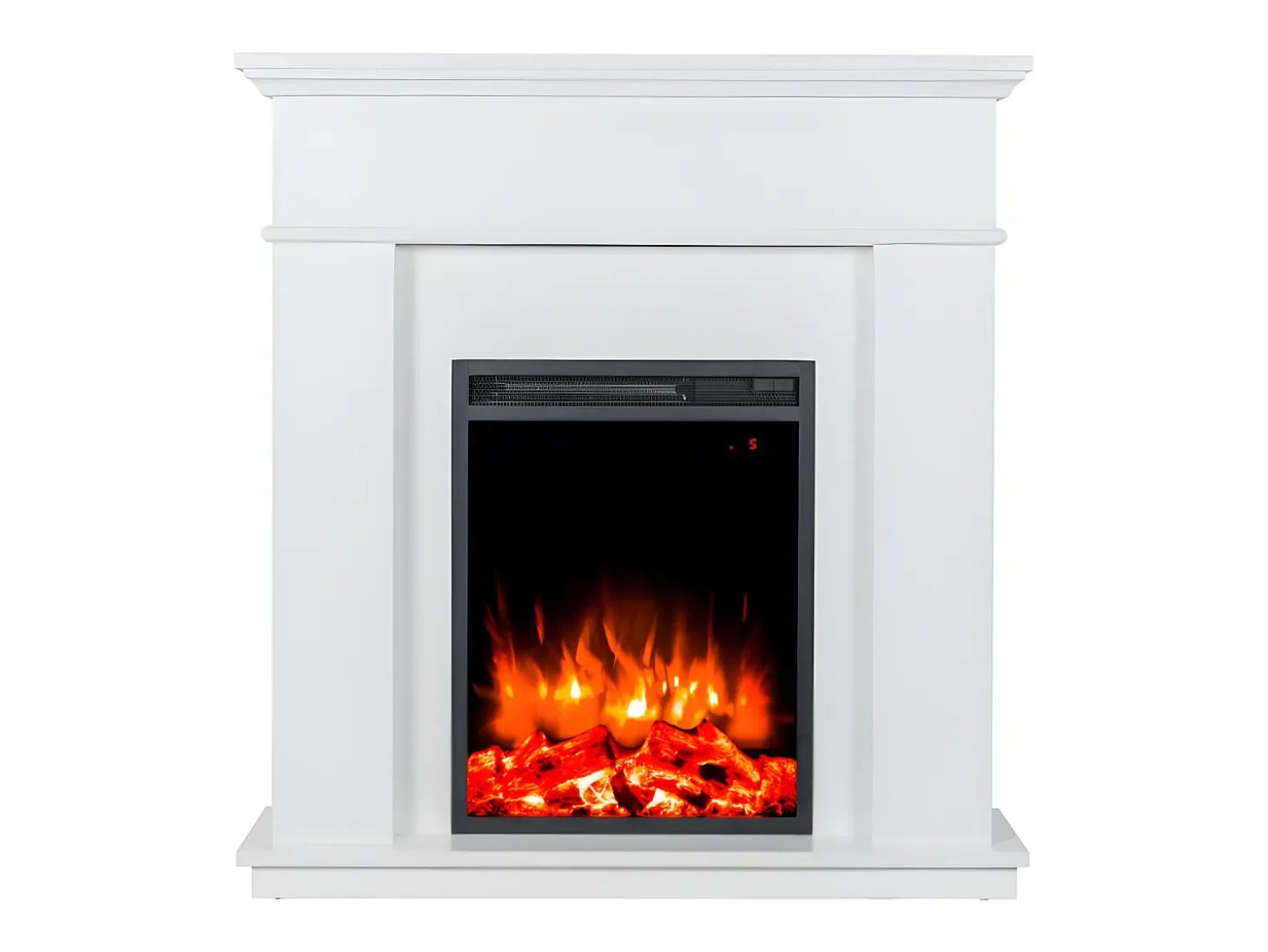 Chimenea eléctrica con marco VESUVIA – Color Blanco