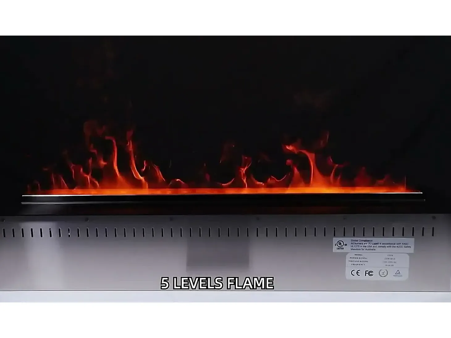 Chimenea eléctrica con quemador de vapor de agua 3D APP Inserto incorporado 100 PRO-LINE