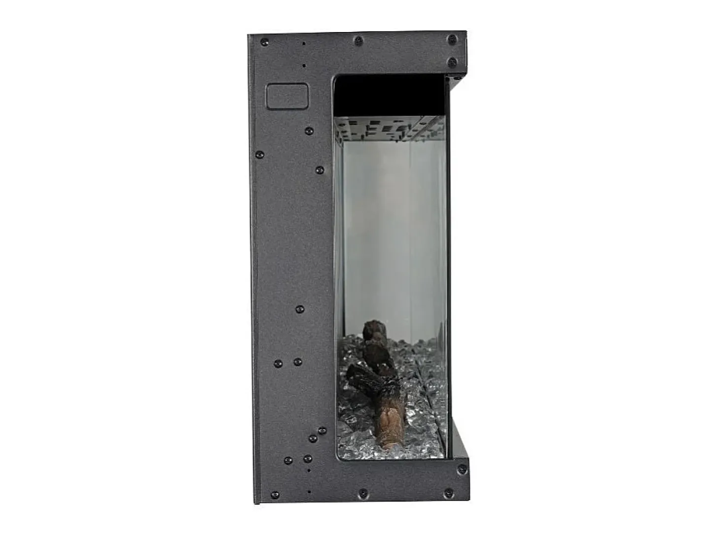 Chimenea eléctrica de pared, chimenea empotrada de 3 lados, BOSTON130 L127 x D20 x H44