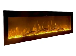 Chimenea eléctrica de pared, frontal y empotrada, CHICAGO130, L127 x P14 x H45