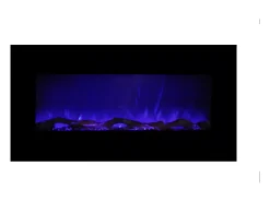 Chimenea eléctrica LALITA - L.110xAn.14xAlt.49cm - Negra