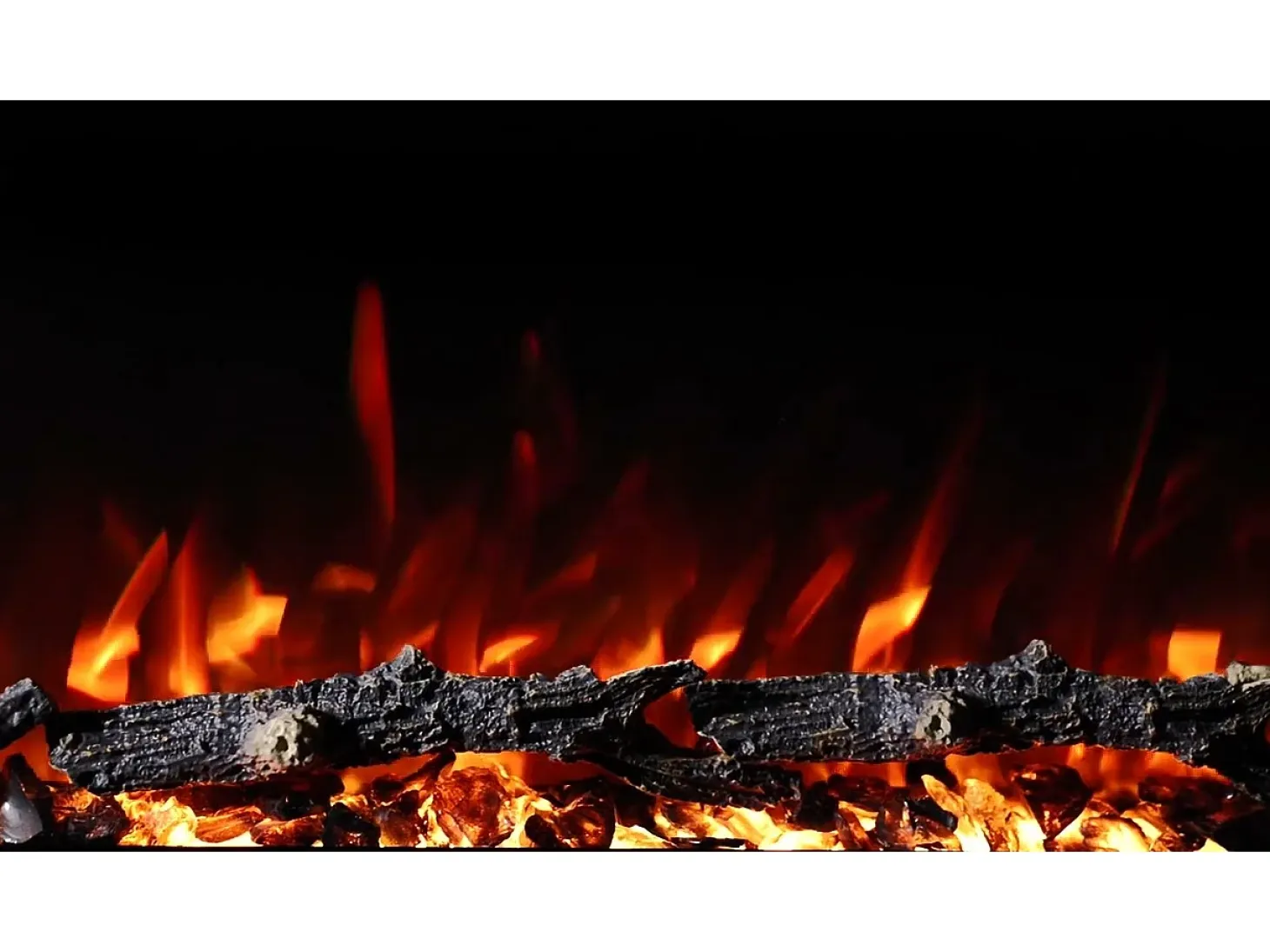 Chimenea eléctrica REGAL 106 - fuego premium - de pared y empotrados - 106x35x12 cm - chimenea LED decorativa con calefacción 900/1800 W