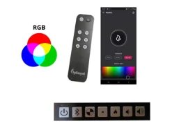 Chimenea vapor de agua empotrada Corner R800 - Llama 3D multicolor, control app, depósito 1,2 l, recarga automática - 80 cm