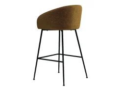 CHLOE-Silla de bar de tela mostaza (x2)