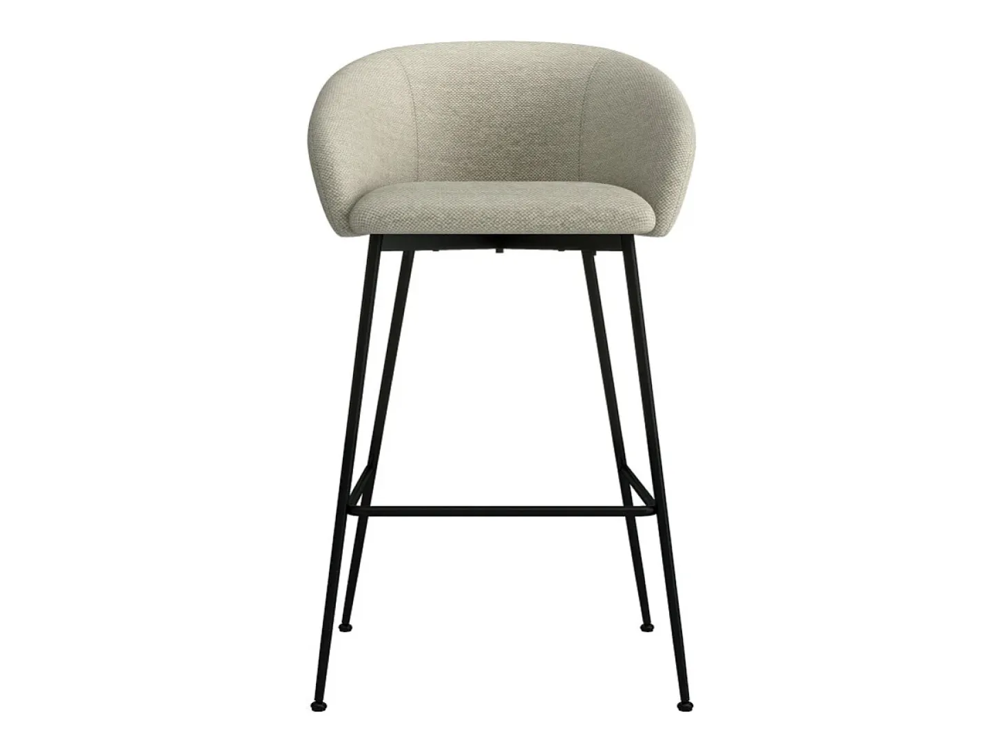 CHLOE-Silla de bar de tela beige (x2)