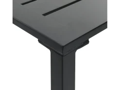 Chrysto Mesa alta de bar acero recubrimiento polvo negro 200x100x110 cm