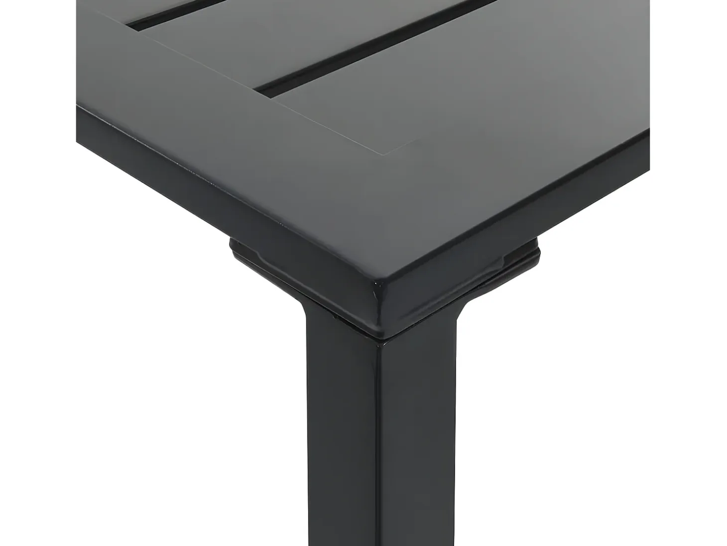 Chrysto Mesa alta de bar acero recubrimiento polvo negro 200x100x110 cm