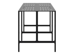 Chrysto Mesa alta de bar acero recubrimiento polvo negro 200x100x110 cm