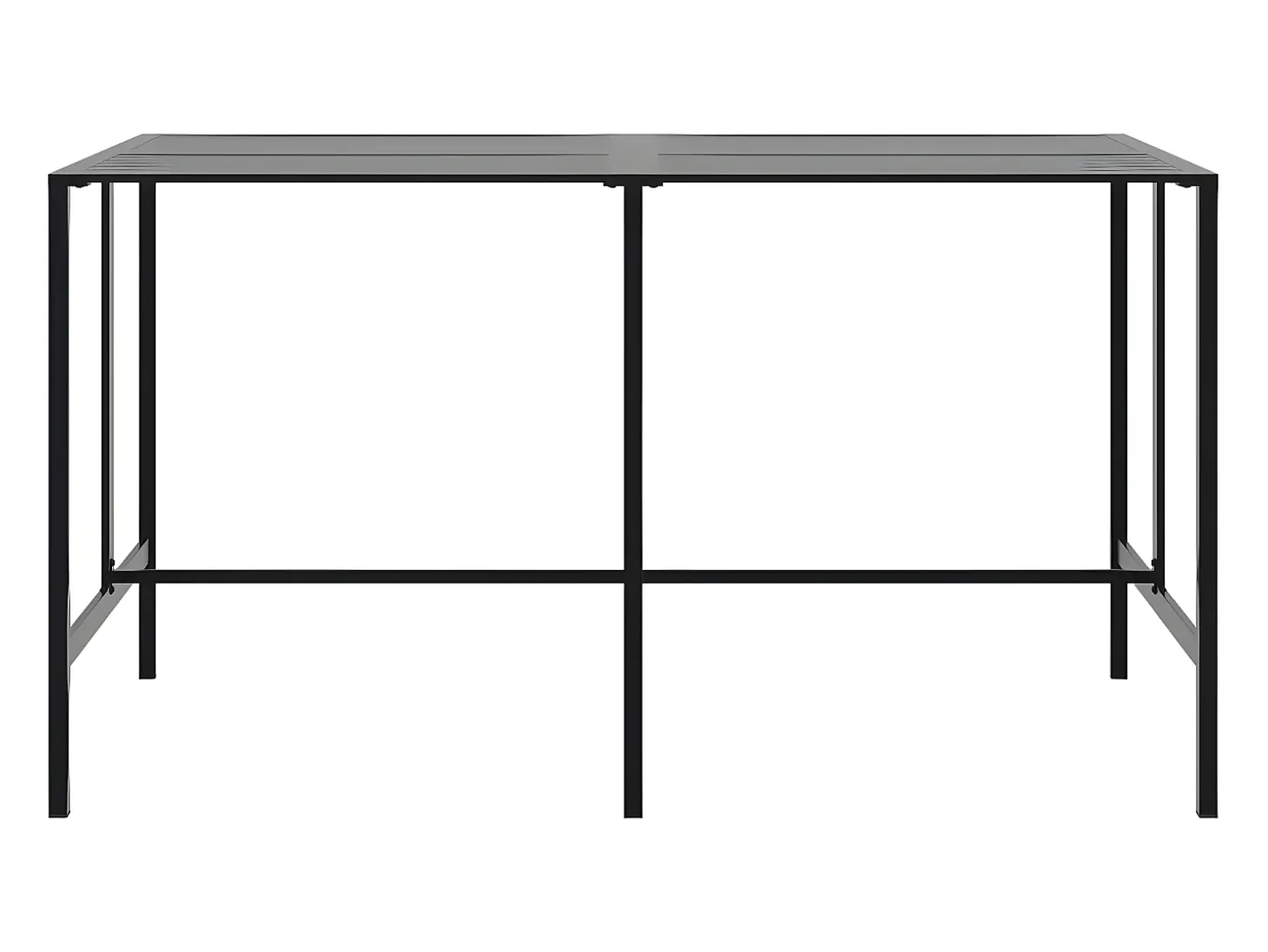 Chrysto Mesa alta de bar acero recubrimiento polvo negro 200x100x110 cm