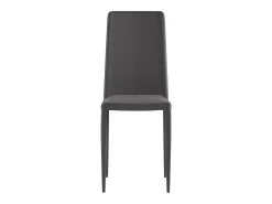 Cleo - Silla de ecopiel gris oscuro 4 piezas