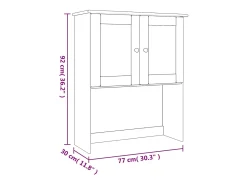 Cómoda ALTA blanca 77x30x92 cm madera maciza de pino
