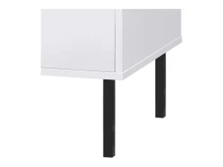 Cómoda Aparador de salón Color Blanco 137x40x73 cm con 2 Puertas y Estantes Abiertos – Diseño Elegante y Versátil para Salón, Dormitorio u Oficina