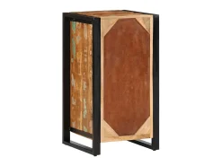 Cómoda de madera maciza reciclada multicolor 40x40x75 cm
