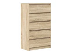 Cómoda de roble Sonoma 60x36x103 cm Madera de ingeniería