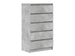 Cómoda gris hormigón 60x36x103 cm Madera de ingeniería