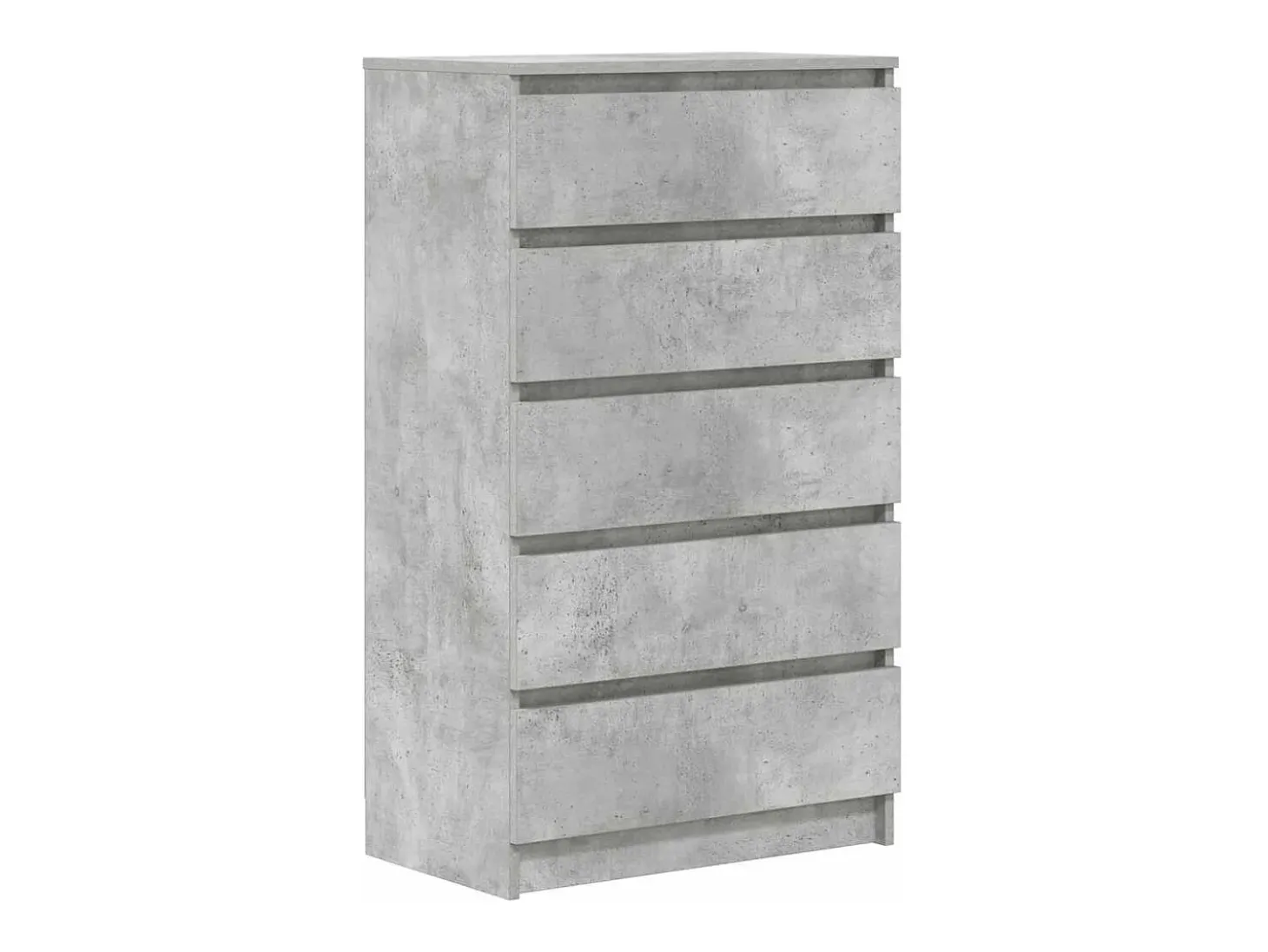 Cómoda gris hormigón 60x36x103 cm Madera de ingeniería