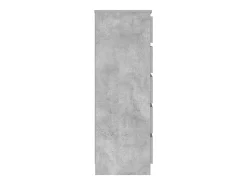 Cómoda gris hormigón 60x36x103 cm Madera de ingeniería
