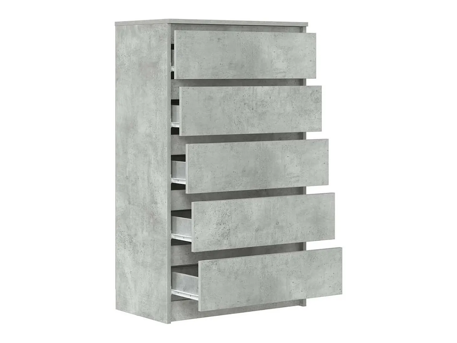 Cómoda gris hormigón 60x36x103 cm Madera de ingeniería
