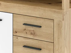 Cómoda Luna XXL 4P4C roble artisan / blanco