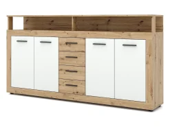 Cómoda Luna XXL 4P4C roble artisan / blanco