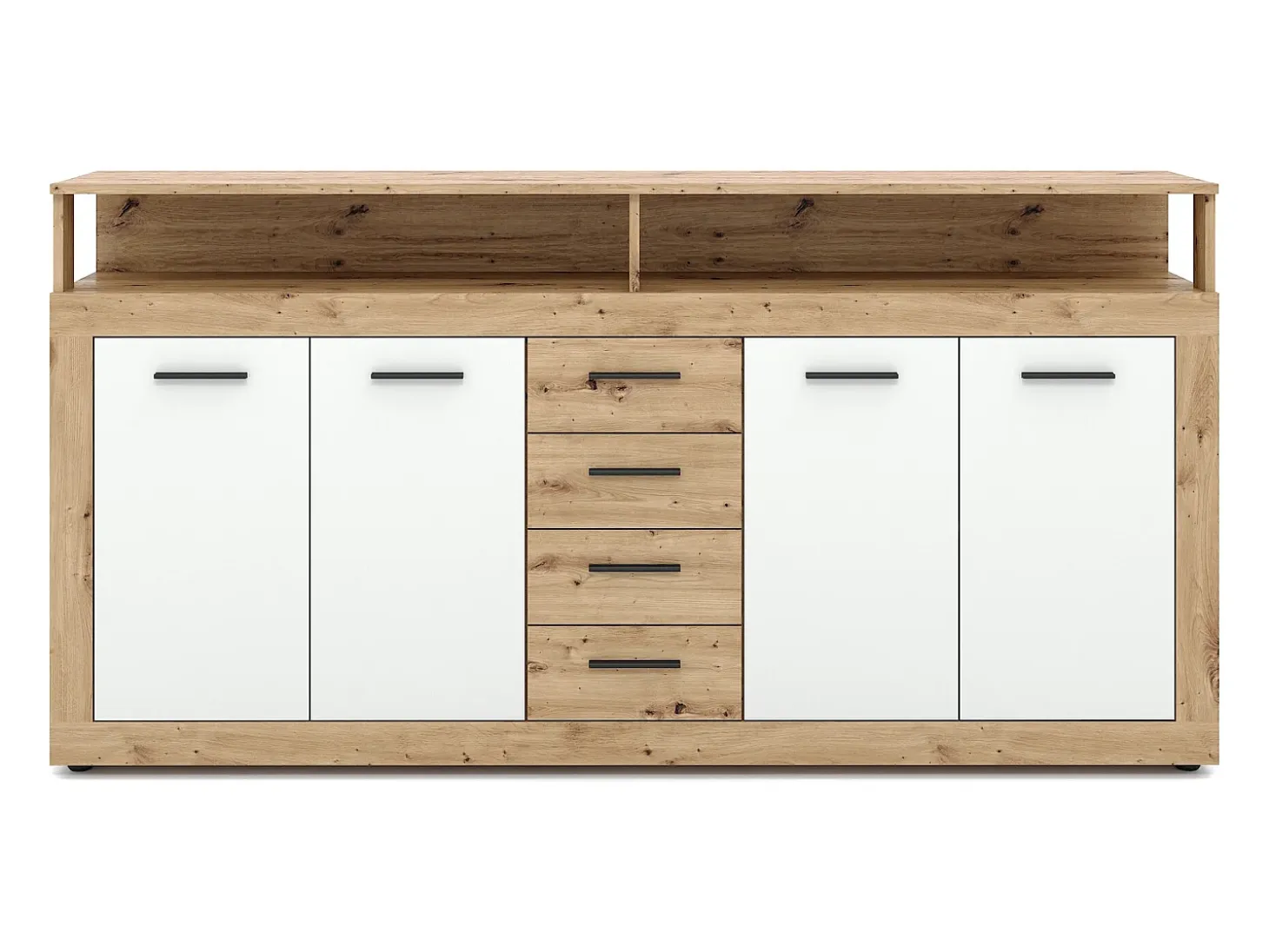 Cómoda Luna XXL 4P4C roble artisan / blanco