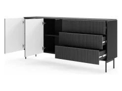 Cómoda, negro, 177 x 81,2 x 39,8 cm