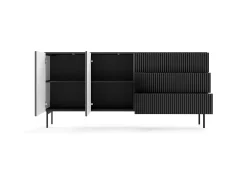 Cómoda, negro, 177 x 81,2 x 39,8 cm