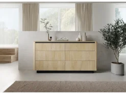 Cómoda, roble cremona, 163,2 x 82,9 x 38,1 cm