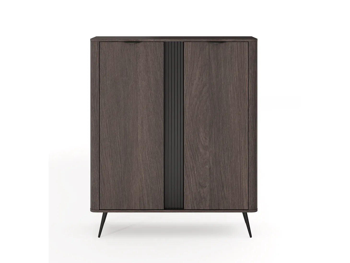 Cómoda, roble Dunin combinado con negro, 113,2 x 134 x 38 cm